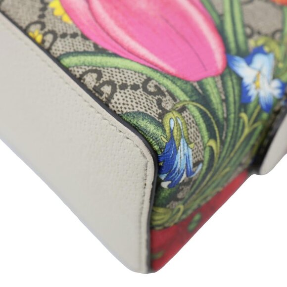 Gucci Ophidia Flora Small Supreme Canvas Shoulder Bag Beige 499621 - Picture 7 of 14